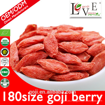 Bayas bio goji con cero pesticida / low sugar Chinese wolfberry en Ningxia